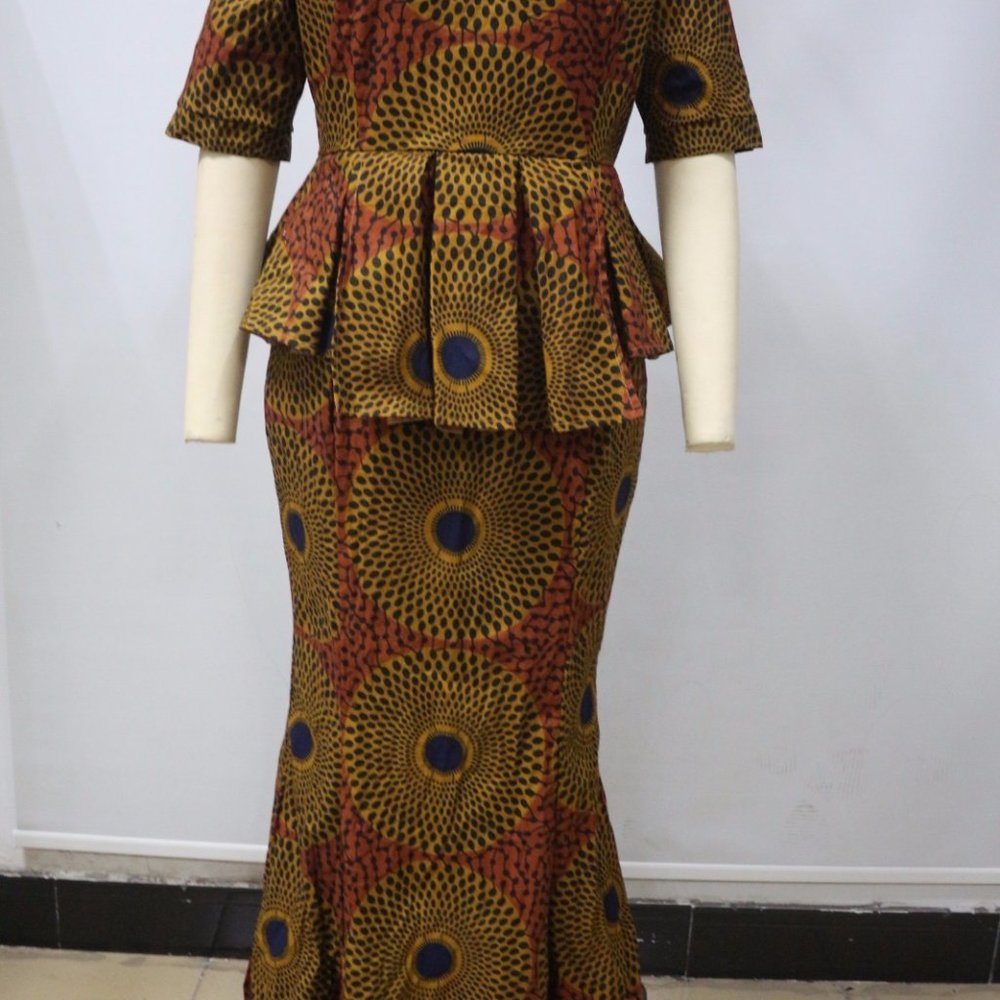 Beautiful High Quality African Kitenge Maxi Dress - Picture 4 of 4